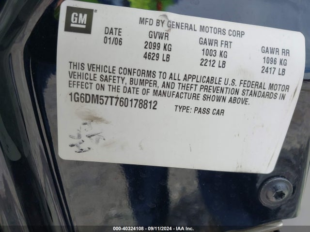2006 CADILLAC CTS 1G6DM57T760178812 Photo 8