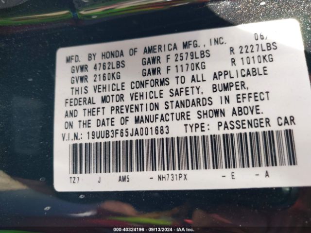19UUB3F65JA001683 Acura Tlx Tech   A-spec Pkgs
