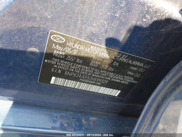 Hyundai SONATA SE 2018 5NPE24AF5JH599329 Image 9