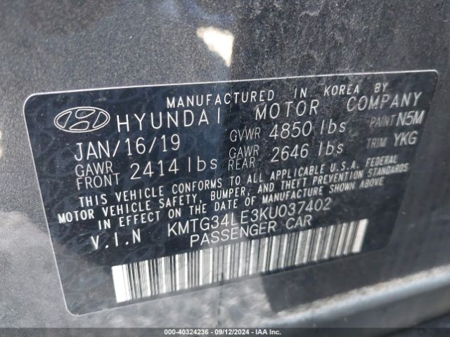 KMTG34LE3KU037402 Genesis G70 3.3t Advanced