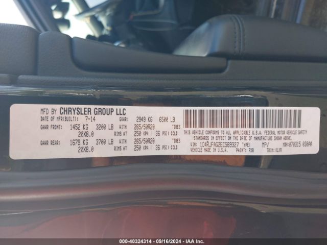 1C4RJFAG2EC569327 Jeep Grand Cherokee Altitude