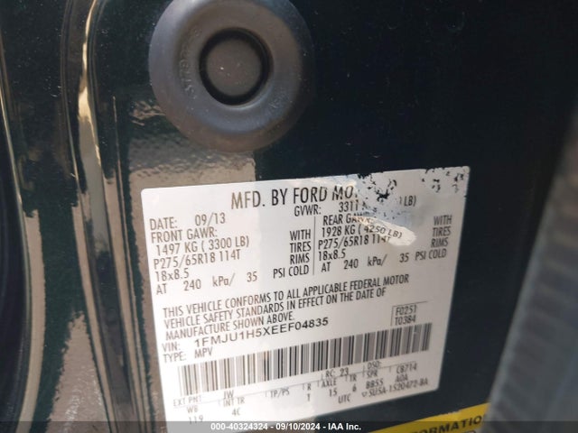 Ford Expedition Xlt 2014 1FMJU1H5XEEF04835 Image 9