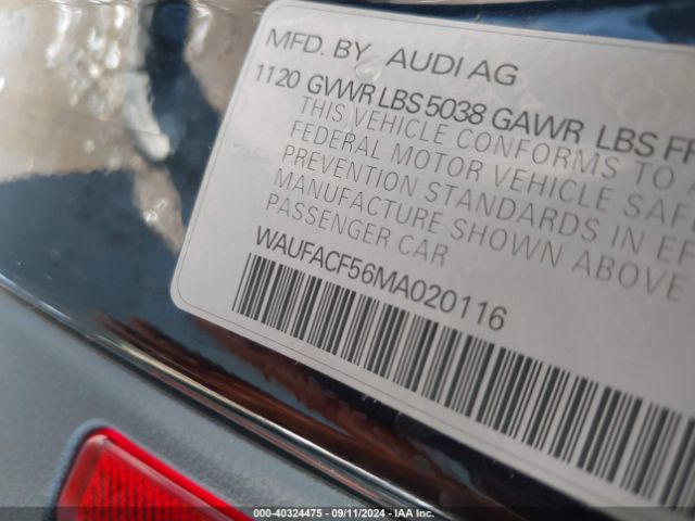 WAUFACF56MA020116 Audi A5 Sportback Premium Plus 45 Tfsi Quattro S Tronic