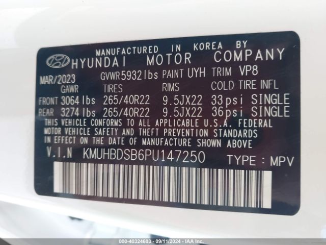 KMUHBDSB6PU147250 Genesis Gv80 2.5t Awd