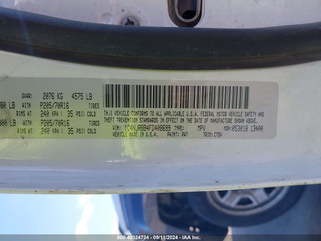 1C4NJRBB4FD408699 Jeep Patriot Sport