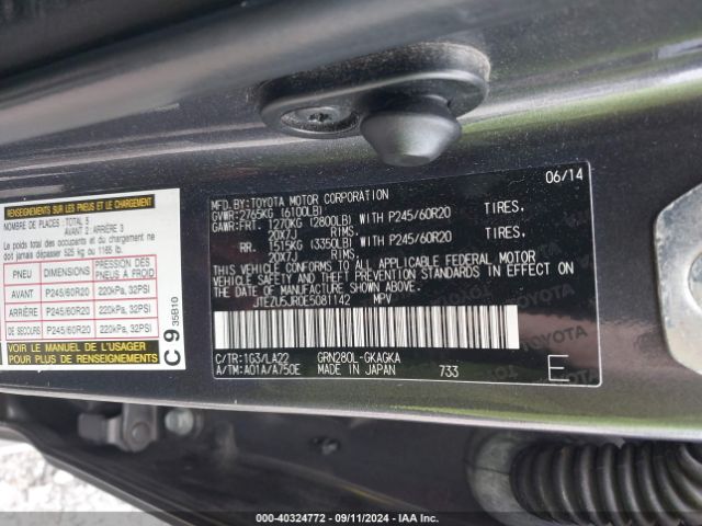 JTEZU5JR0E5081142 Toyota 4runner Limited