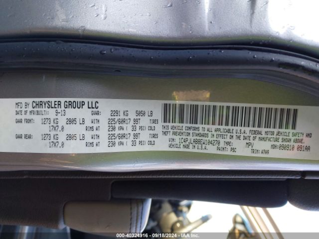 1C4PJLAB8EW104270 Jeep Cherokee Sport