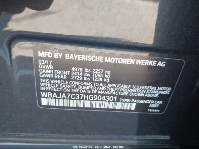WBAJA7C37HG904301 BMW 530i Xdrive