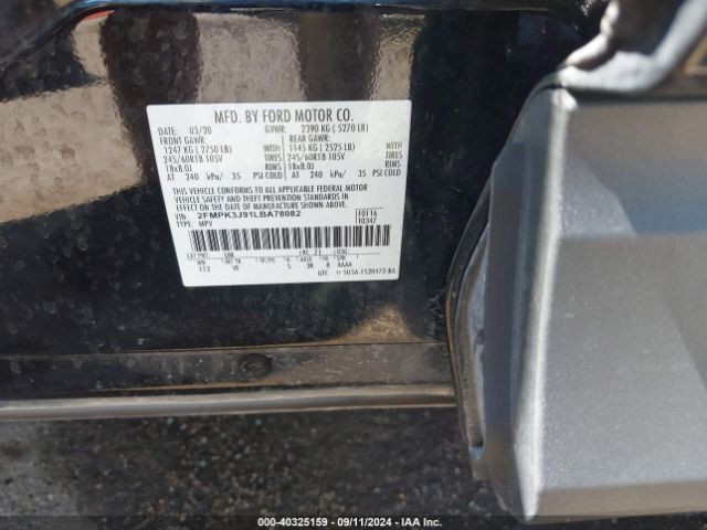 2FMPK3J91LBA78082 Ford EDGE SEL