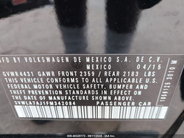3VWLA7AJ1FM342084 Volkswagen Jetta 2.0l Tdi Se