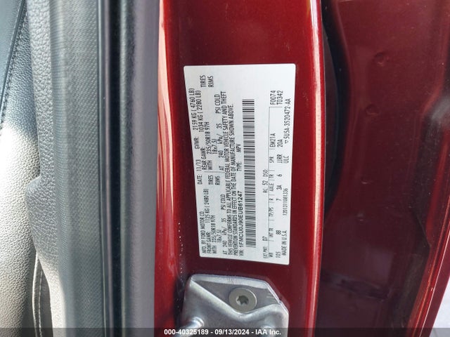 Ford Escape Titanium 2014 1FMCU0J90EUB61247 Image 9