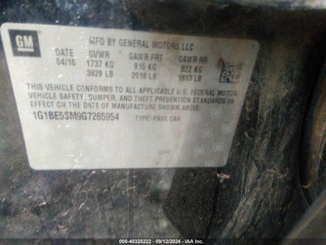 1G1BE5SM9G7265954 Chevrolet Cruze Lt Auto