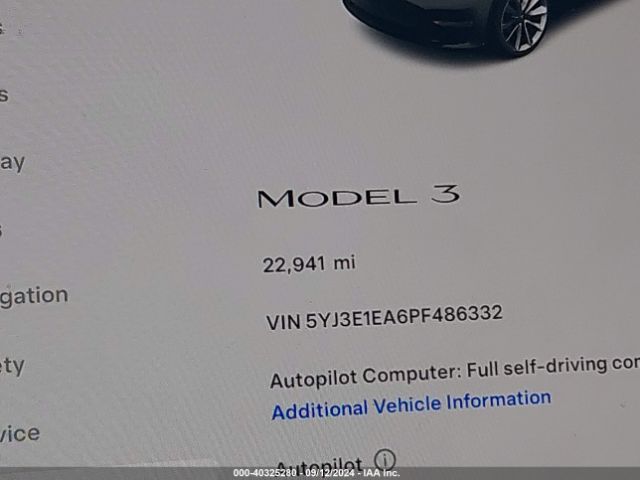 5YJ3E1EA6PF486332 Tesla Model 3 Rear-wheel Drive