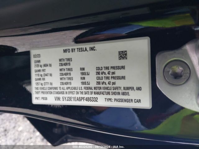 5YJ3E1EA6PF486332 Tesla Model 3 Rear-wheel Drive