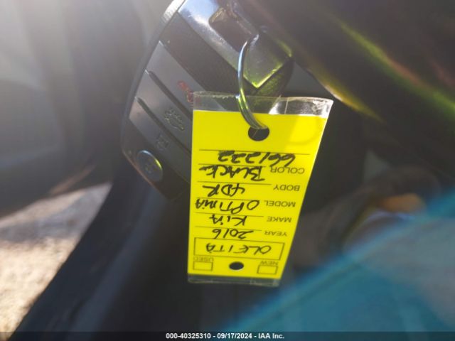 2016 KIA OPTIMA 5XXGU4L39GG054891 Photo 10