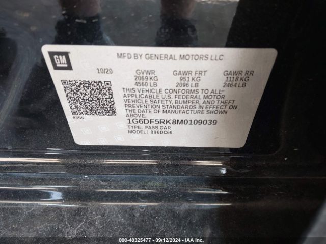 1G6DF5RK8M0109039 Cadillac Ct4 Premium Luxury