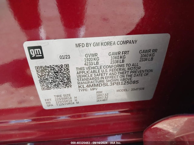 Buick Encore Gx Select Fwd 2023 KL4MMDSL3PB125085 Image 9