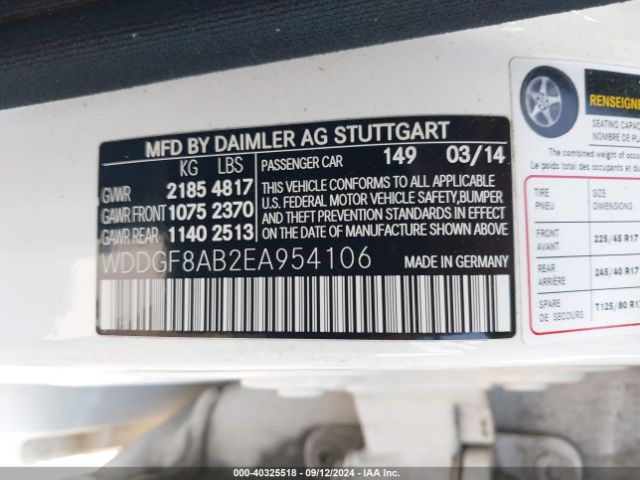 WDDGF8AB2EA954106 Mercedes-Benz C 300 Luxury 4matic/sport 4matic
