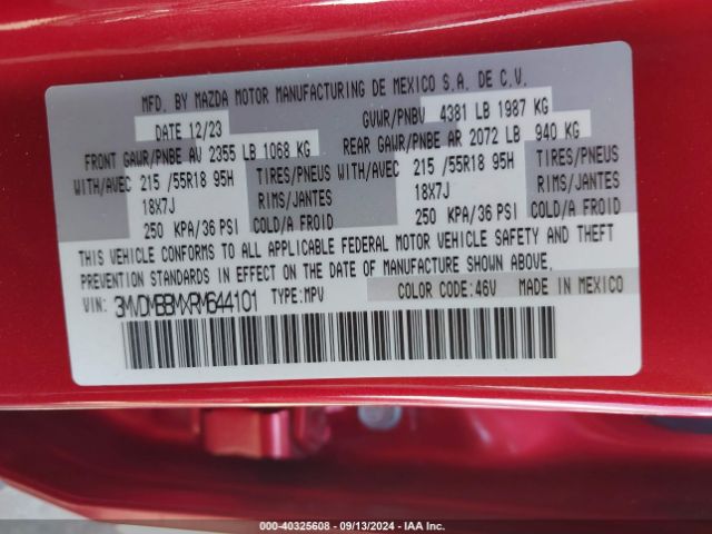 3MVDMBBMXRM644101 Mazda Cx-30 2.5 S Select Sport