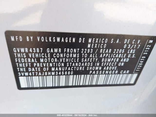 3VW4T7AJ8HM345680 Volkswagen JETTA GLI