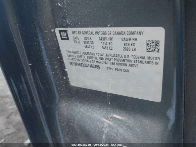 2G1WA5E33G1166785 Chevrolet Impala Limited Ls