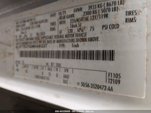 1FTYE2Y82MKA91227 Ford Transit-150