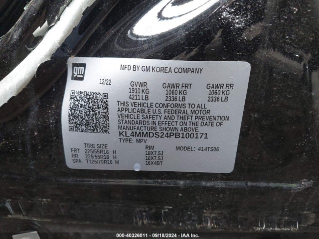 KL4MMDS24PB100171 Buick Encore Gx Select Fwd