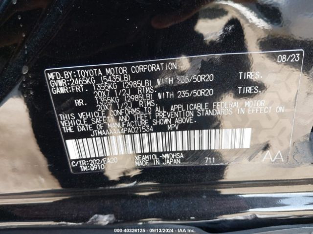 JTMAAAAA4PA021534 Toyota Bz4x Limited