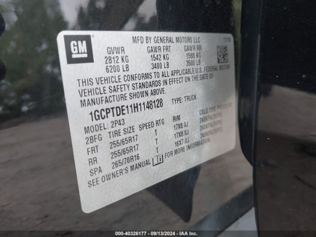 1GCPTDE11H1148128 Chevrolet Colorado Z71