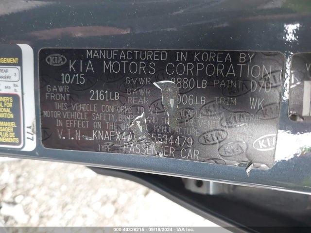 KIA FORTE LX 2016 KNAFX4A62G5534479 Image 9