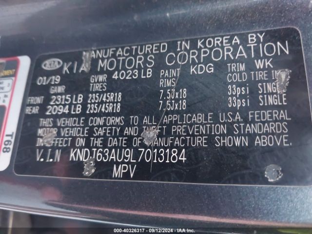 KNDJ63AU9L7013184 KIA Soul Gt-line