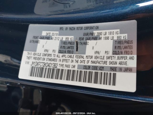 JM1DKFC72K0401382 Mazda Cx-3 Touring