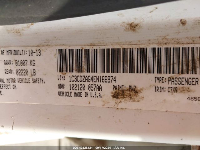 1C3CDZAG4EN166974 Dodge AVENGER SE