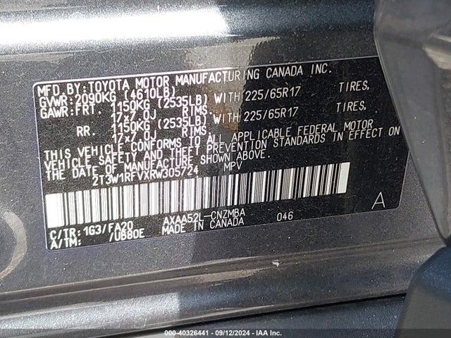 Toyota Rav4 Xle 2024 2T3W1RFVXRW305724 Image 9
