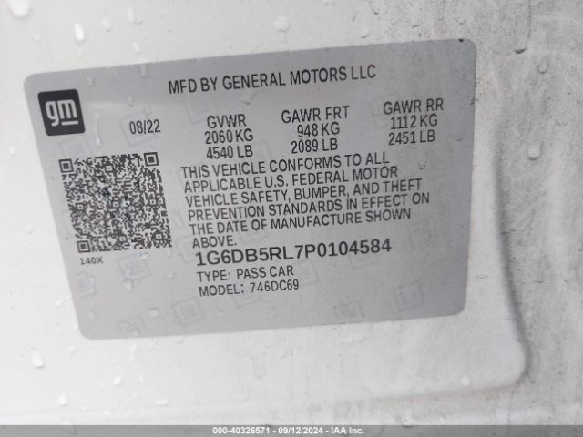 1G6DB5RL7P0104584 Cadillac Ct4 Premium Luxury