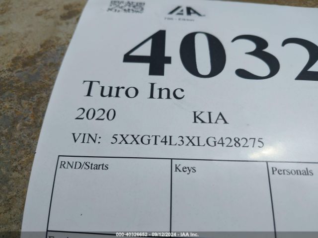 5XXGT4L3XLG428275 KIA Optima Se