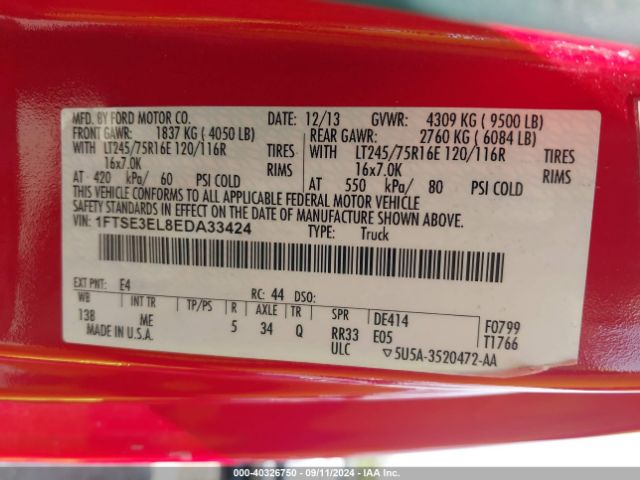 1FTSE3EL8EDA33424 Ford E-350 Super Duty Commercial