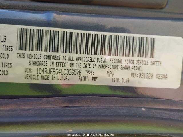 2020 JEEP GRAND CHEROKEE 1C4RJFBG4LC336576 Photo 8