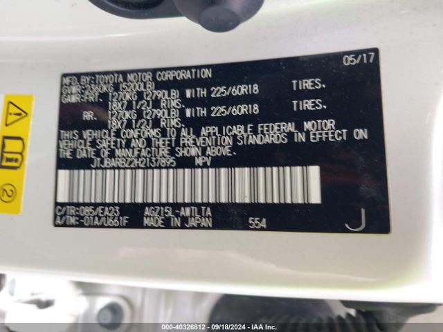 JTJBARBZ2H2137895 Lexus NX 200T