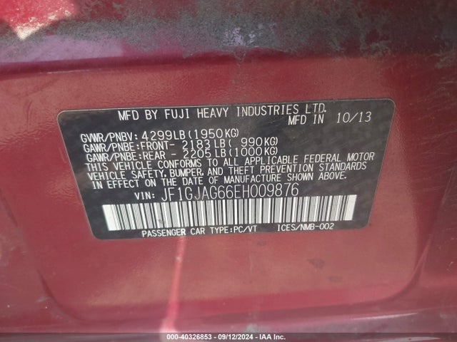 JF1GJAG66EH009876 Subaru Impreza 2.0i Limited