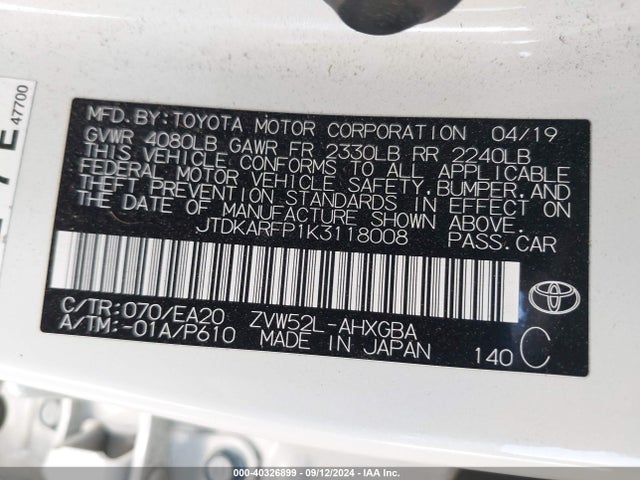 JTDKARFP1K3118008 Toyota Prius Prime Advanced