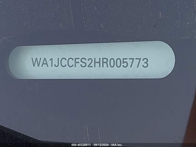 WA1JCCFS2HR005773 Audi Q3 2.0t Premium