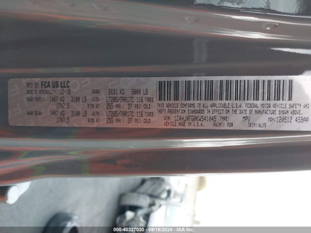 1C4HJXFG0KW541045 Jeep Wrangler Unlimited Rubicon 4x4