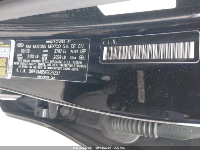 3KPF24AD5KE029257 KIA Forte Lxs