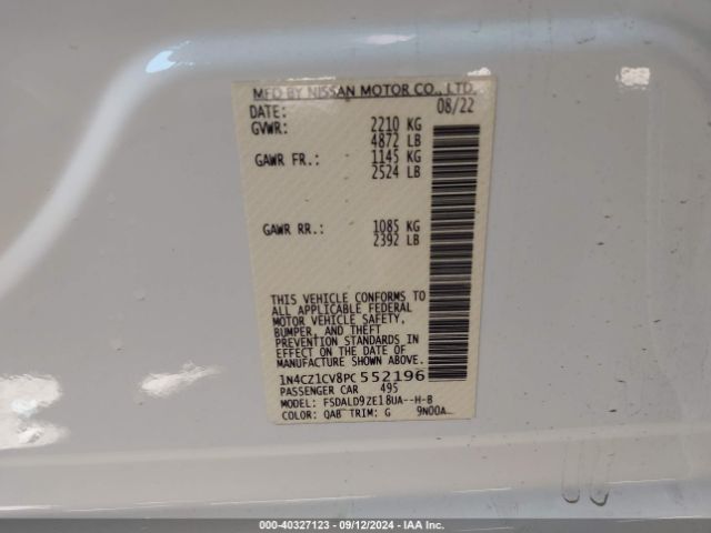 1N4CZ1CV8PC552196 Nissan Leaf Sv Plus 60 Kwh