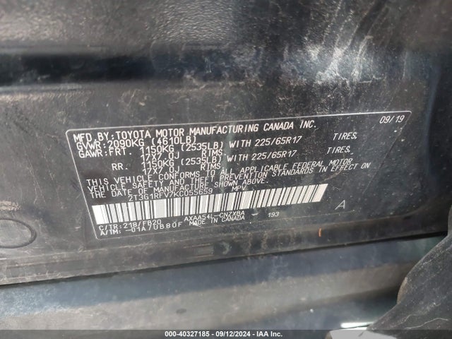 Toyota RAV4 LE 2019 2T3G1RFV7KC055659 Image 9