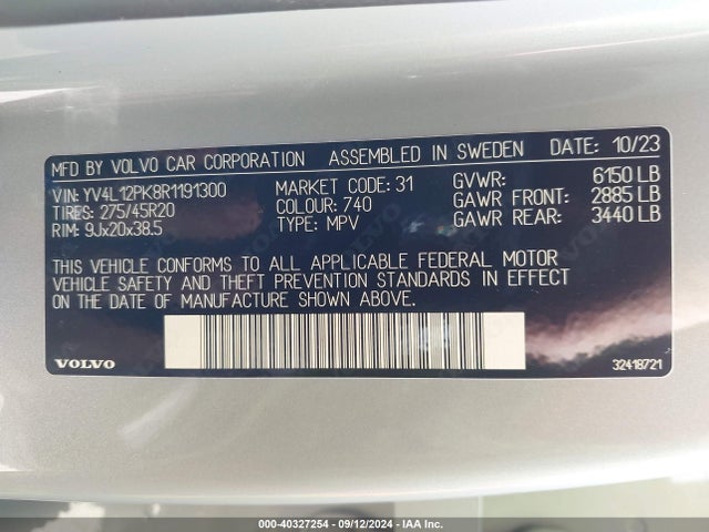 YV4L12PK8R1191300 Volvo Xc90 B5 Core Bright Theme