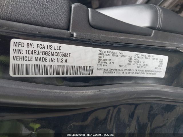 1C4RJFBG3MC655887 Jeep Grand Cherokee Limited 4x4