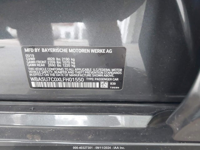 WBA5U7C0XLFH01550 BMW 3 Series M340i