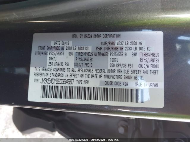 JM3KE4DY5E0364687 Mazda Cx-5 Grand Touring